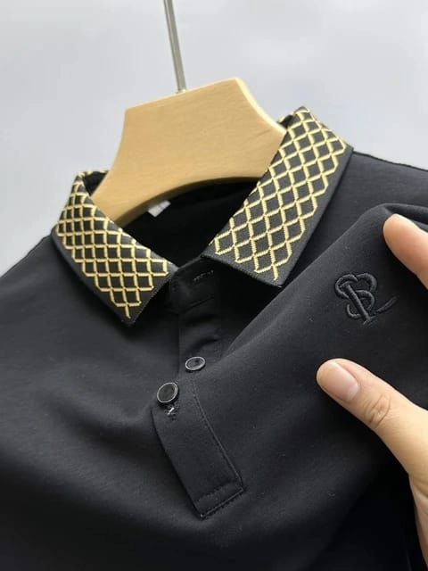 Premium Cotton Polo Shirt For Men- Black